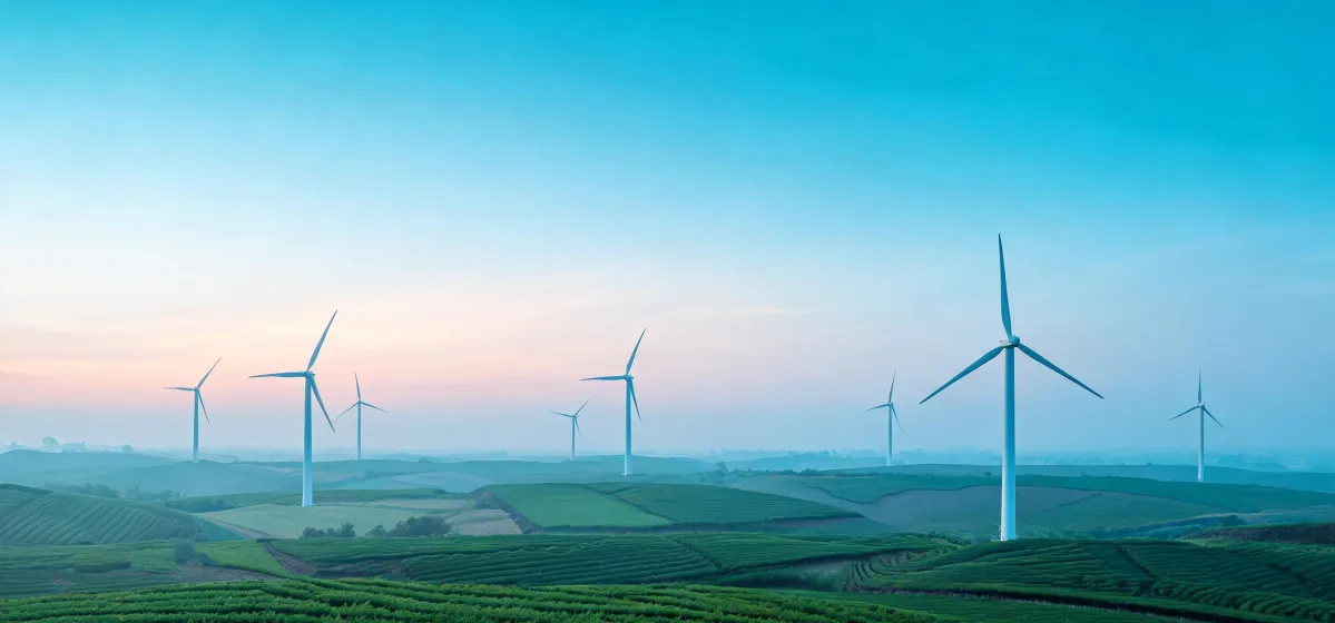 Wind turbines in a carefully managed landscape